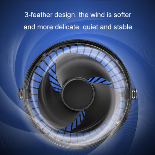 F623 12V/24V Véhicule Électrique Tête Oscillante Rotatif Double Tête Ventilateur (Basique) SH31021960-011