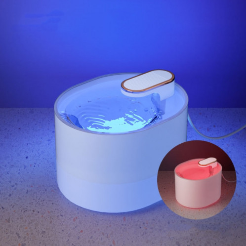 Distributeur d'eau électrique pour animaux de compagnie 3L fontaine d'eau automatique pour chat avec lumière (blanc) SH701B1338-011