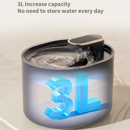 Distributeur d'eau électrique pour animaux de compagnie 3L fontaine d'eau automatique pour chat avec lumière (bleu) SH701A1011-011