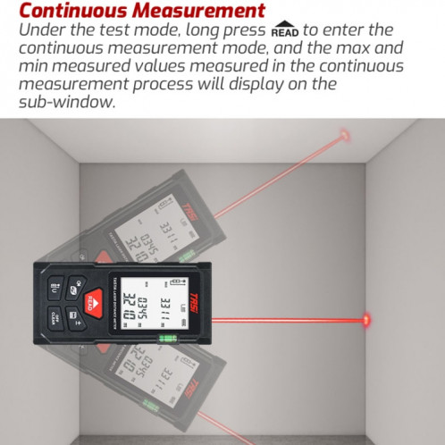 TASI TA511A Instrument de mesure infrarouge de salle de mesure de distance laser portable 50 m SH77011676-013