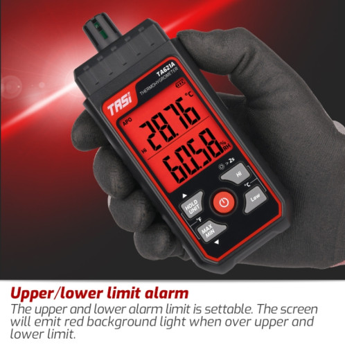 TASI TA621A Thermomètre à point de rosée numérique Jauge d'humidité de la température ambiante ST68931671-011