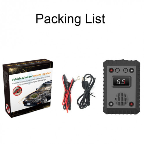 SJZ-021 Car Ultrasonic Rat Repeller Car Engine Mouse Repellent with Battery SH51021799-012