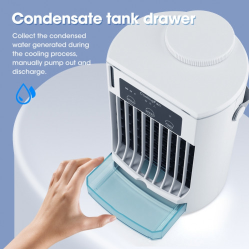CF008 Mini refroidisseur d'air de pulvérisation d'humidification domestique ventilateur de climatiseur portable enfichable USB (blanc) SH201A1281-017