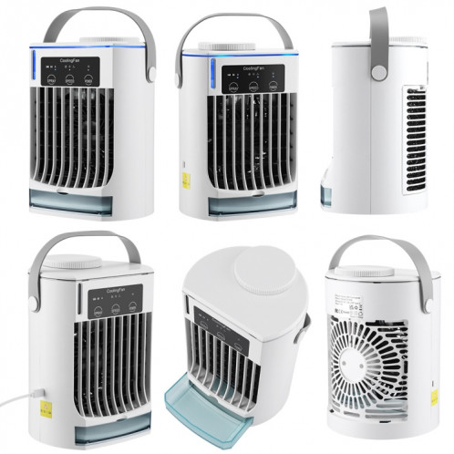 CF008 Mini refroidisseur d'air de pulvérisation d'humidification domestique ventilateur de climatiseur portable enfichable USB (blanc) SH201A1281-017
