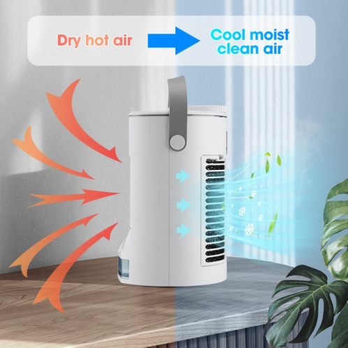 CF008 Mini refroidisseur d'air de pulvérisation d'humidification domestique ventilateur de climatiseur portable enfichable USB (blanc) SH201A1281-017