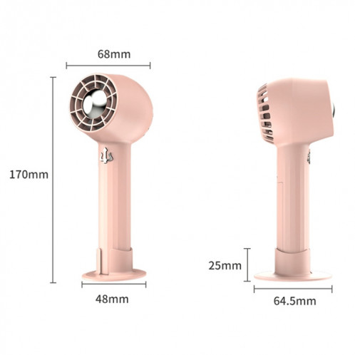 Mini ventilateur portatif USB silencieux pour bureau, ventilateur turbo extérieur portable (fille rose) SH101B262-08