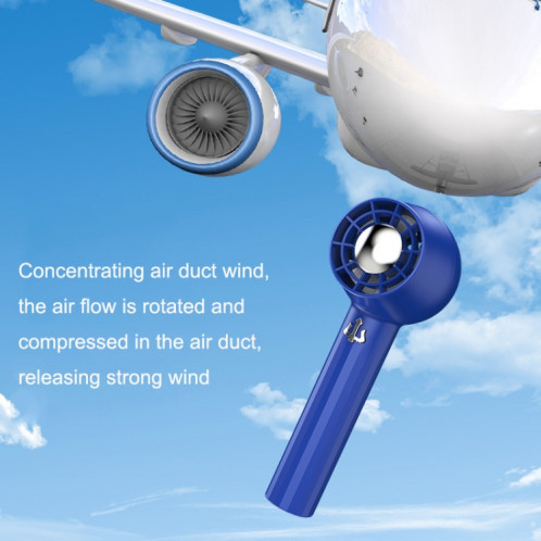 Mini ventilateur portatif USB silencieux pour bureau, ventilateur turbo extérieur portable (Gem Blue) SH101A1341-08