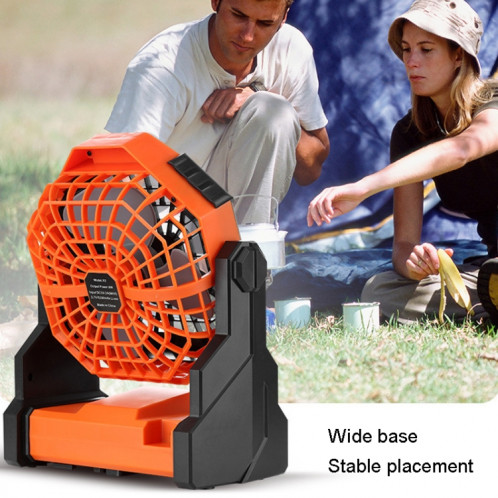 Grand ventilateur d'éclairage de camping portable à vitesse infiniment variable pour l'extérieur (noir vert) SH901B508-013