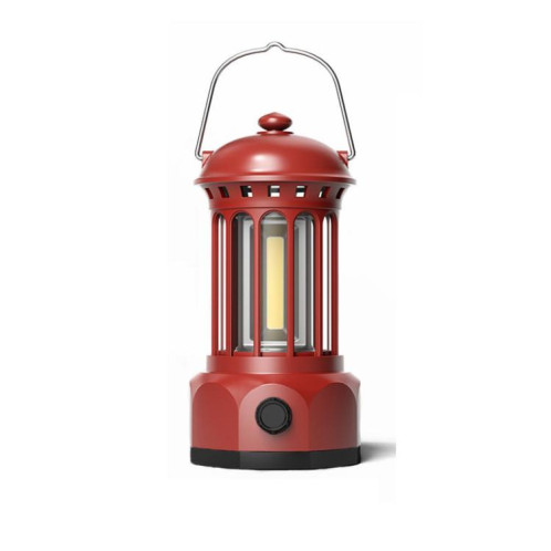 Rechargeable COB Portable Outdoor Camping Lampe Atmosphère Tente Lampe Rétro Lampe, Taille: Grand Rouge SH6422337-08