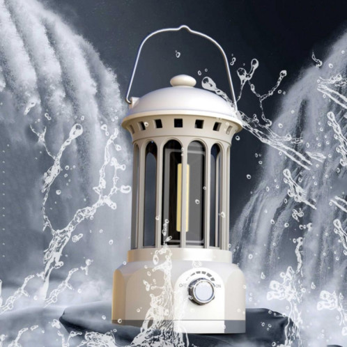 Rechargeable COB Portable Outdoor Camping Lamp Atmosphere Tent Lamp Retro Lamp, Taille: Small Black SH64041869-08