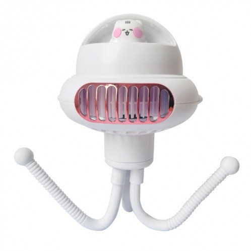 Shaking Head Poussette Fan Leafless Octopus Mute Portable Mini Fan Shaking Head Version (Blanc) SH0606372-010