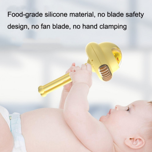 Shaking Head Poussette Fan Leafless Octopus Mute Portable Mini Fan Shaking Head Version (Jaune) SH0604469-010