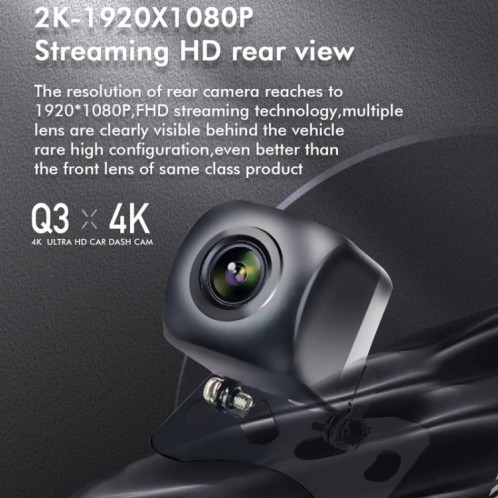 Enregistreur de conduite Anytek Q3 4K WiFi double enregistrement capteur de vision nocturne enregistreur de détection mobile SA7019269-010