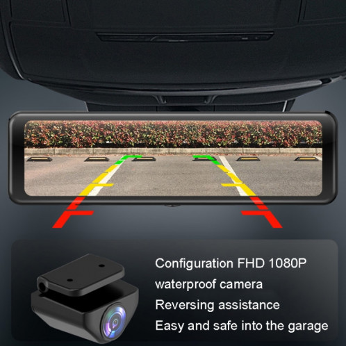 Anytek Q8 4K HD enregistreur de voiture grand écran Double enregistrement image de recul rétroviseur enregistreur de Vision nocturne SA702215-010