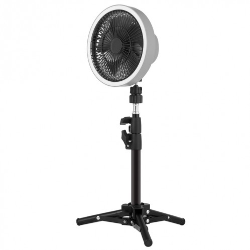 ZK-01 7 Pouces Camping En Plein Air LED Lumière Trépied Ventilateur Portable Multifonctionnel Power Bank Ventilateur Suspendu (Gris) SH601B1894-012
