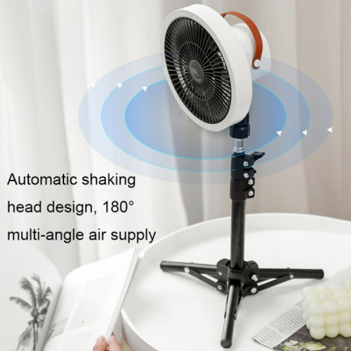 ZK-01 7 Pouces Camping En Plein Air LED Lumière Trépied Ventilateur Portable Multifonctionnel Power Bank Ventilateur Suspendu (Gris) SH601B1894-012