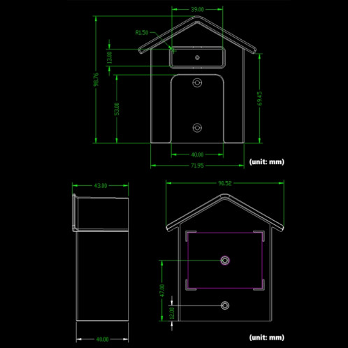 Housse étanche pour sonnette sans fil pour sonnette extérieure, étui de protection contre la pluie transparent (E30) SH001A773-010