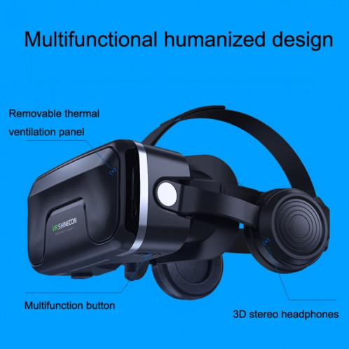 Casque Version 3D Lunettes de Réalité Virtuelle VR (Noir) SH601A72-09