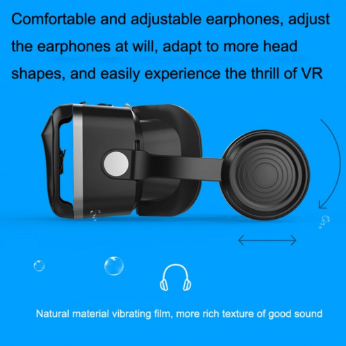 Casque Version 3D Lunettes de Réalité Virtuelle VR (Noir) SH601A72-09