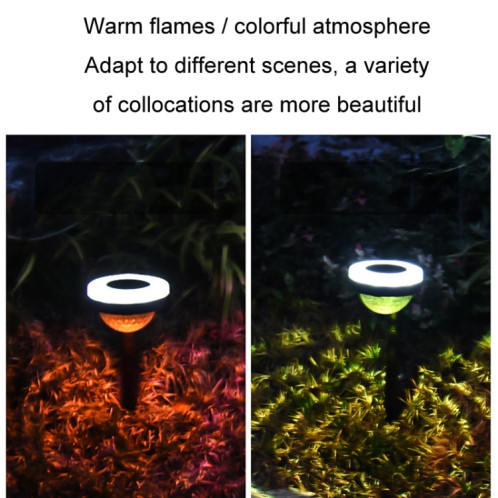 Lampe solaire d'extérieur à LED à double source de lumière, modèle : JG04804 Flame SH5904138-010