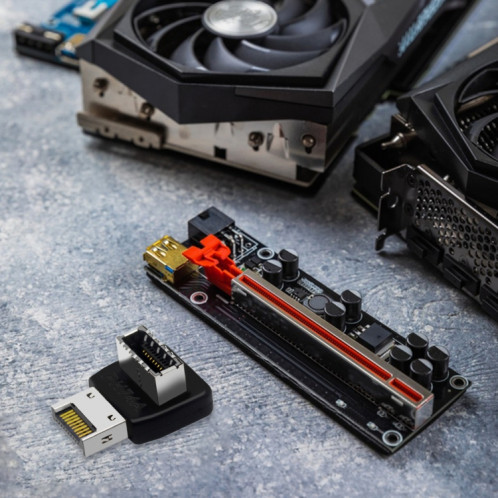 2pcs USB3.1 Type-E Interface de carte mère d'ordinateur Coude à 90 degrés Avant Type-C Adaptateur (PH74B) SH901B809-07