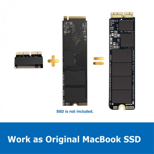Adaptateur SSD M.2 PCIE NVME pour MacBook Air Pro Retina Mid 2013-2017 (Vert) SH501A1754-06