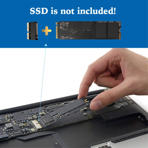 Adaptateur SSD M.2 PCIE NVME pour MacBook Air Pro Retina Mid 2013-2017 (Noir) SH501B1523-06