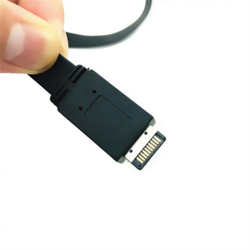 Connecteur USB 3.1 Type-E vers USB-C/Type-C, en-tête du panneau avant, support à profil bas de 0,3 m SH51031093-06