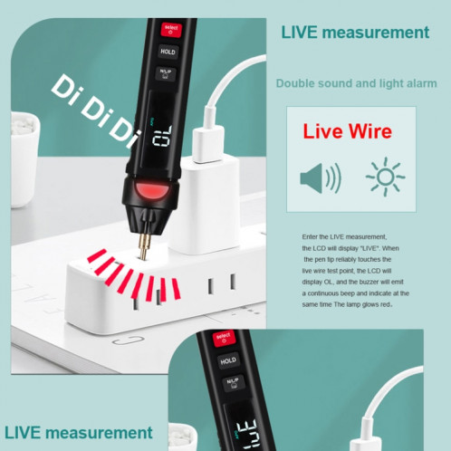 WinAPEX ET8908 Multimètre numérique Stylo de test de tension Testeur de capacité Diode NVC Testeur SW2802999-014