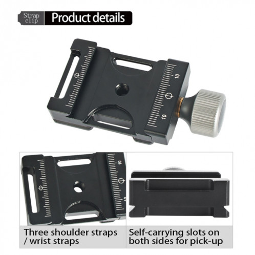 BEXIN QJ-05 Caméra Bandoulière Clamp Quick Release Plate Clamp Rotule Adaptateur SB7476604-08