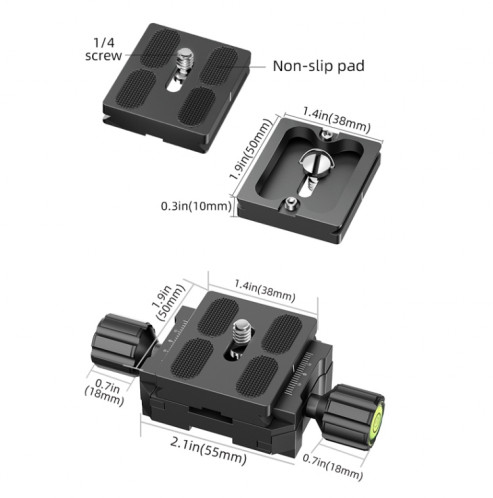 Tête de trépied BEXIN GH-720A Tête panoramique rotative à 720 degrés SB7505407-013