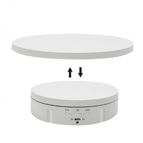 Présentoir de prise de vue en direct pour bijoux rotatifs 2 en 1 enfichable, couleur: bouton blanc SH3302953-010