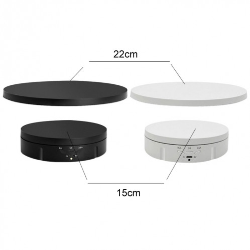Présentoir de prise de vue en direct pour bijoux rotatifs 2 en 1 enfichable, couleur: télécommande blanche SH3304106-010