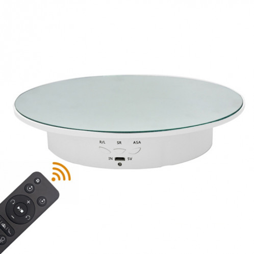 Présentoir rotatif de prise de vue en direct avec plateau tournant électrique télécommandé de 20 cm (blanc) SH401B1264-09