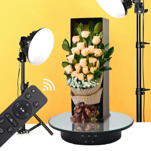 Présentoir rotatif de prise de vue en direct avec plateau tournant électrique télécommandé de 20 cm (blanc) SH401B1264-09