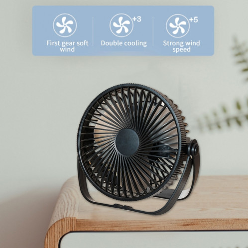 Ventilateur électrique 3 en 1 mural, mini ventilateur silencieux à turbine sans balais, style : rechargeable (noir) SH402B1912-08