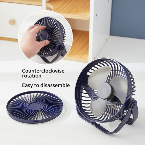 Ventilateur électrique 3 en 1 mural, mini ventilateur silencieux à turbine sans balais, style : rechargeable (noir) SH402B1912-08