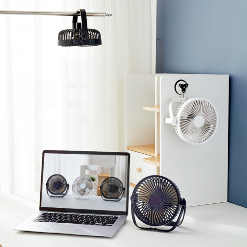 Ventilateur électrique 3 en 1 mural, mini ventilateur silencieux à turbine sans balais, style : rechargeable (noir) SH402B1912-08