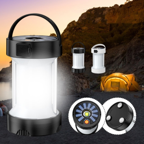 Lanterne de camping Lampes de secours solaires extérieures Lampe de tente multifonctionnelle (sablier noir) SH501C36-07