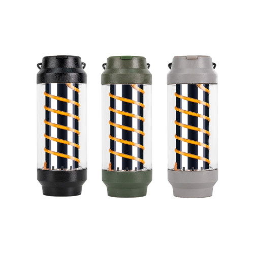 Lampe à spirale de camping en plein air éclairage étanche lampe suspendue de tente multifonctionnelle (gris clair) SH801A1327-07