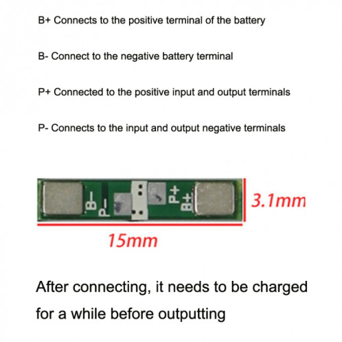 10 pièces 3.7 V carte de Protection de batterie au Lithium polymère carte de Protection contre les surcharges et les décharges excessives (comme le montre) SH901A1236-04