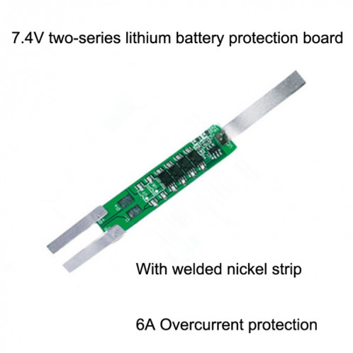 5 pièces 7.4 V Plus Nickel longue bande carte de Protection de batterie au Lithium 6A carte de Protection de batterie contre les surintensités (comme le montre) SH501A816-05