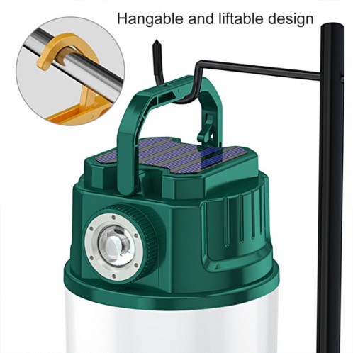 C52 Lampe de camping solaire multifonctionnelle Zoomable Lampe de tente étanche avec sortie USB (jaune) SH701C83-010