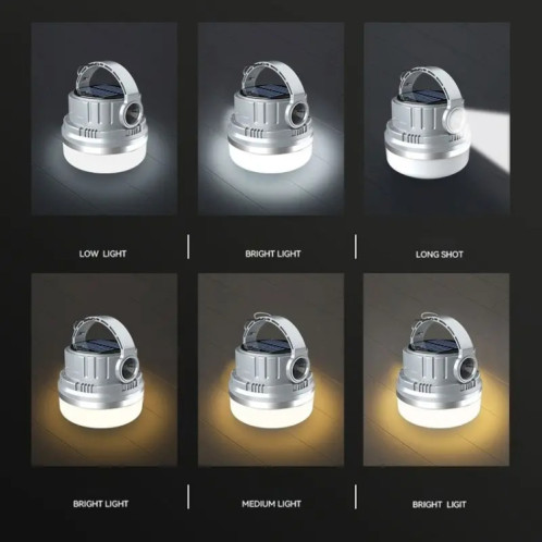 Lumière de tente solaire M10 avec alimentation Portable, lumière de Camping portative, lumières d'ambiance Vintage d'extérieur (vert) SH901A1165-017