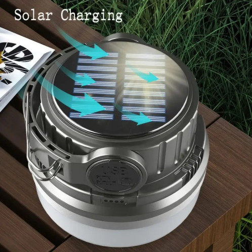 Lumière de tente solaire M10 avec alimentation Portable, lumière de Camping portative, lumières d'ambiance Vintage d'extérieur (vert) SH901A1165-017