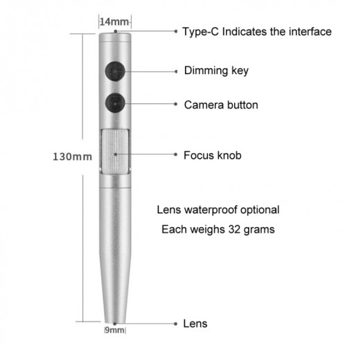 Dermatoscope grossissant au microscope électronique numérique 5 millions, spécification : B008 non étanche SH31011618-011