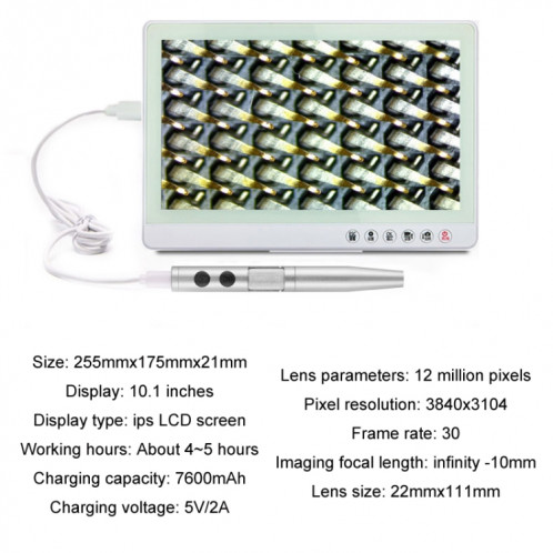 Dermatoscope grossissant pour microscope électronique numérique 5 millions, spécification : B008 étanche + support universel Z04 SH31111629-011