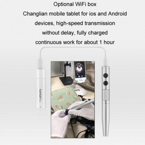 Dermatoscope grossissant pour microscope électronique numérique de 5 millions, spécification : B008 + Z008 supports de levage haut bas + boîtier WiFi SH3116530-011