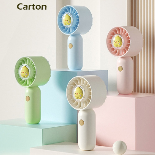 La main tient un petit ventilateur de poche portable, style : canard vert. SH41031324-010
