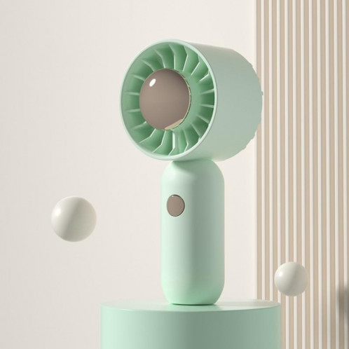 La main tient un petit ventilateur portable Mini ventilateur de poche, style : version de placage vert. SH4107828-010